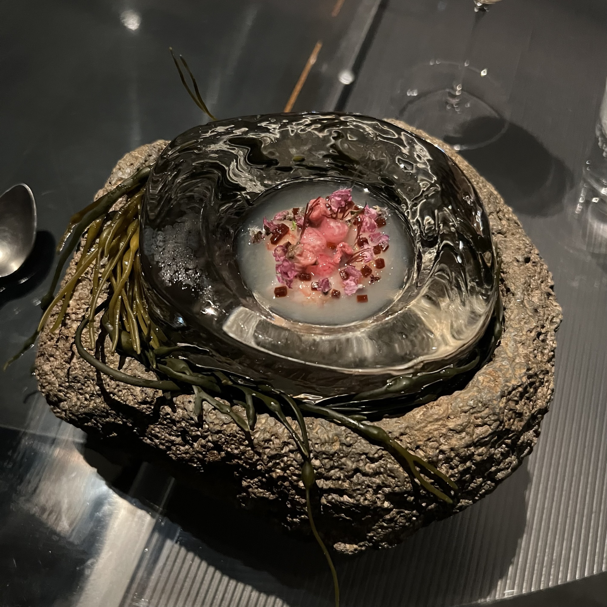 Me: is that glass or is it ice? Server at Vespertine: it’s ice